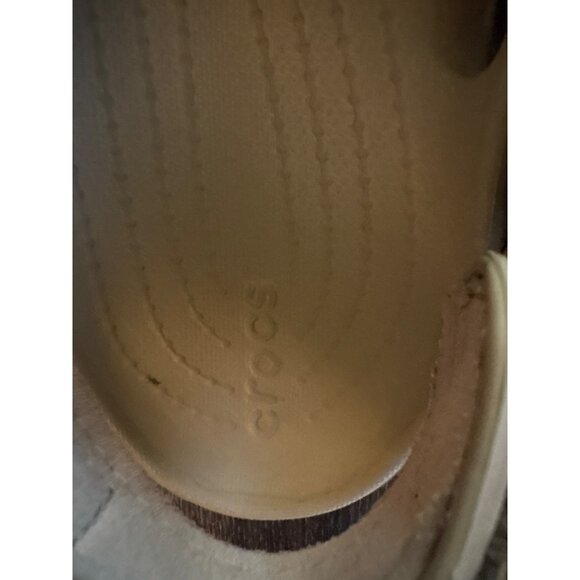 Crocs Swiftwater Men's Leather Tan Slip-On Shoes With Adjustable Heel Strap Siz - Picture 8 of 9